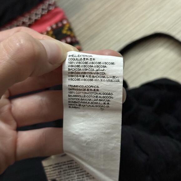 Desigual Black Embroidered Butterfly Skirt Women’s Size 38 Boho Patchwork - Picture 7 of 8